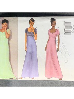 Butterick Misses Dress Sewing Pattern Size 12 14 16 6467 - uncut